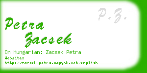 petra zacsek business card